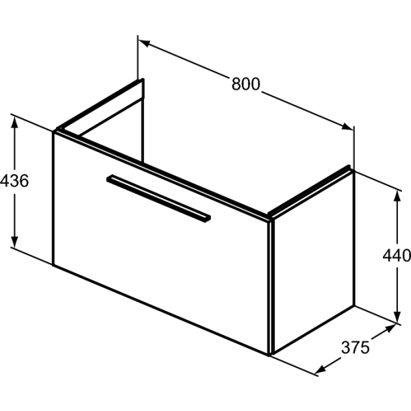 I.LIFE S Skrinka pod umývadlo 80 cm, farba drevodekor prírodný dub, T5294NX