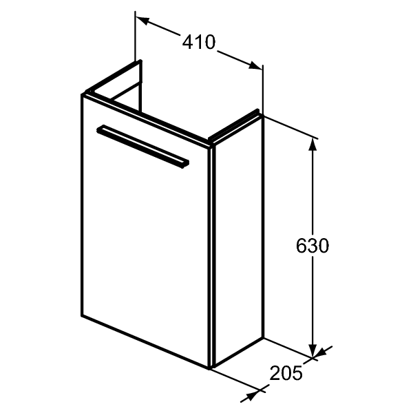 I.LIFE S Skrinka pod umývadielko 41 cm, farba matná béžová, T5296NH