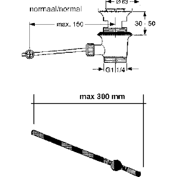 CONCA Predlžené tiahlo odpadovej garnitúry, A960200AA