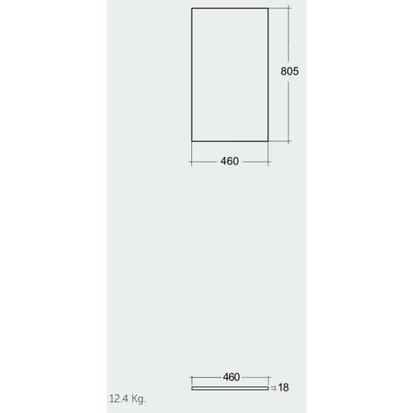 RAK PLANO Horná doska 80,5x46 cm, PLASL08146EGY