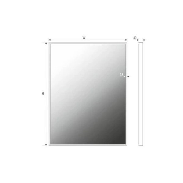 ZRKADLO 45x80 cm, s osvetlením po obvode, otočiteľné, Y4580