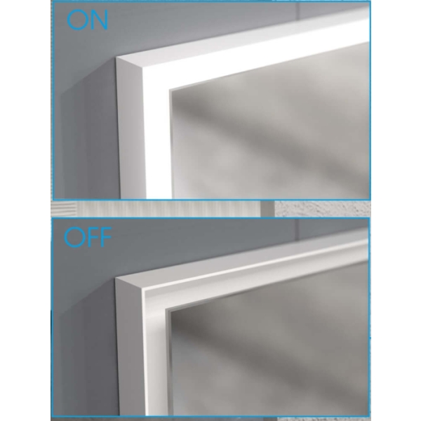 ZRKADLO 45x80 cm, s osvetlením po obvode, otočiteľné, Y4580