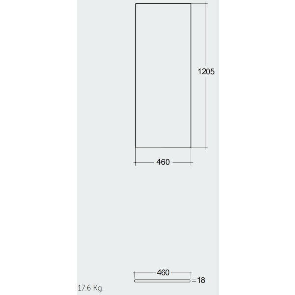 RAK PLANO Horná doska 120,5x46 cm, PLASL12146EGY
