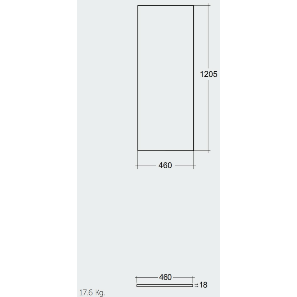 RAK PLANO Horná doska 140,5x46 cm, PLASL14146SOK
