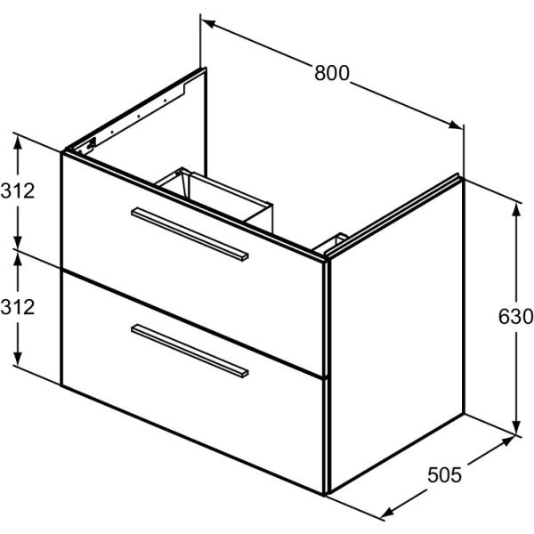 I.LIFE B Skrinka pod umývadlo 80 cm, farba matná piesková, T5272NF