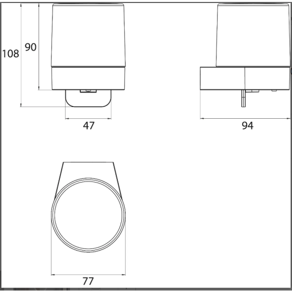 FLOW Dávkovač mydla spodný s pevným držiakom, FLW16