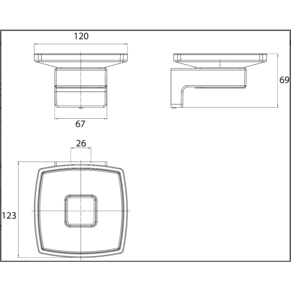 CUE Miska na mydlo s pevným držiakom, CUE03