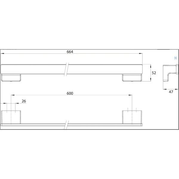 CUE Držiak na uterák 60 cm, CUE10