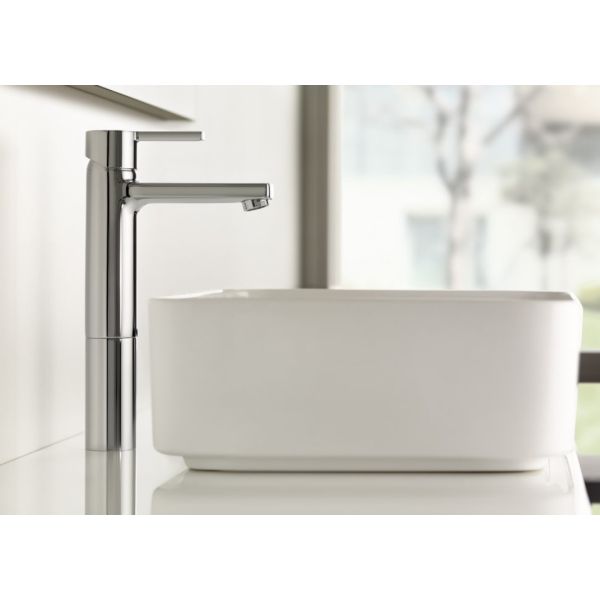 ROCA NAIA Umývadlová batéria vysoká s odpadovou garnitúrou KLIK-KLAK a flex. hadicami, A5A3796C00