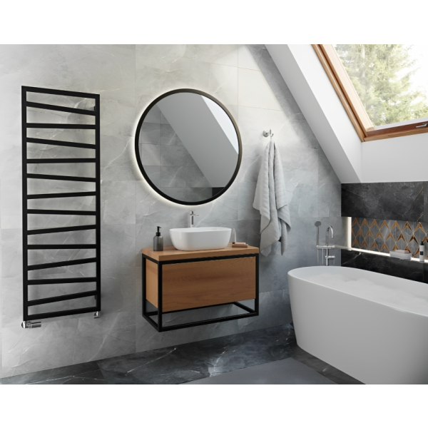 TERMA ZIG ZAG radiátor 50x107 cm, vonkajšie pripojenie 470 mm, chróm, ZIG50107.CR