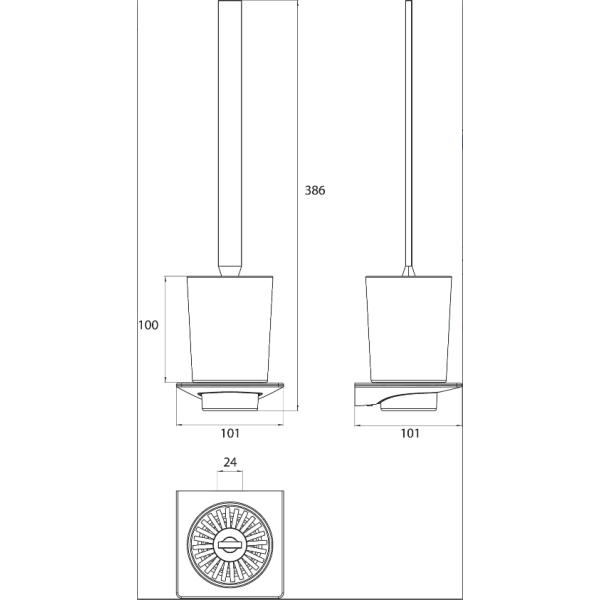 EMCO ART  toaletná kefa na WC, 161500102
