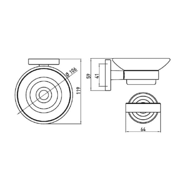EMCO POLO miska na tuhé mydlo so závesným držiakom, 073000100