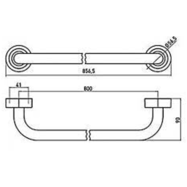 EMCO FINO držiak  na uterák madlo  30 cm, 847000130