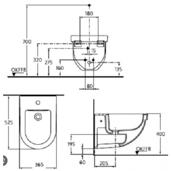WASHPOINT bidet závesný, R371801