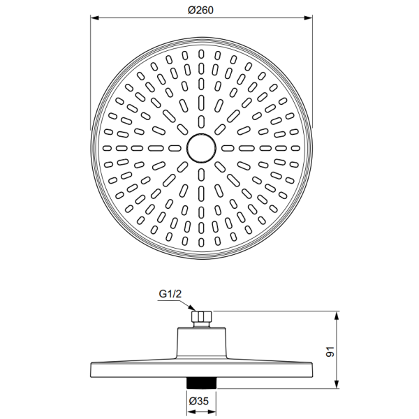 ALU+ Hlavová sprcha, strieborná, BD581SI