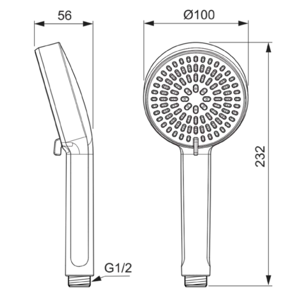 ALU+ Ručná sprcha, chróm, BD580AA