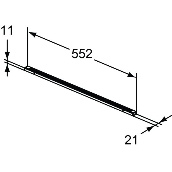 CONCA Led osvetlenie pre umývadlové skrinky, 552mm, T3975Y2