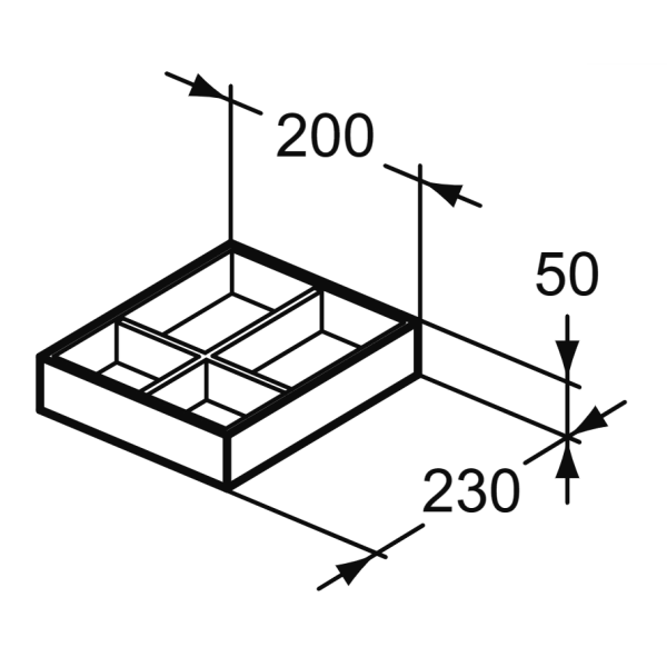 CONCA Úložný box malý, 20x23x5 cm, T3980Y2