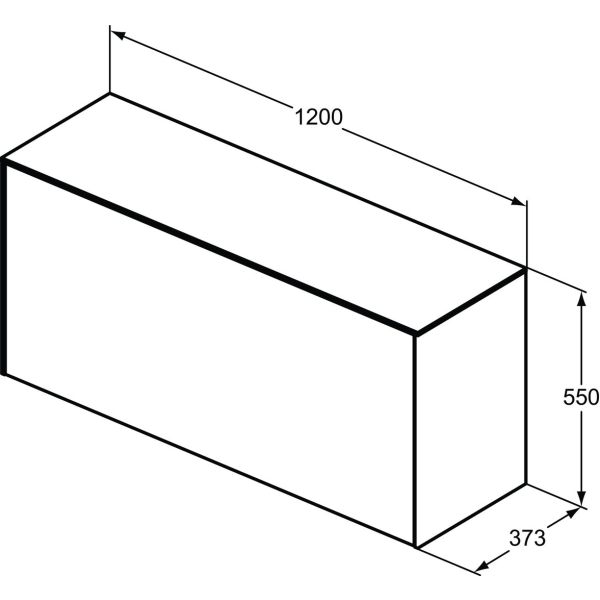 CONCA Umývadlová skrinka 120 cm s hornou doskou, šírka 37 cm,  T4320Y1