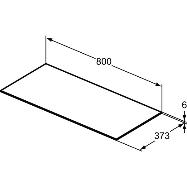 CONCA keramická vrchná doska 80x37 cm, T4345DI