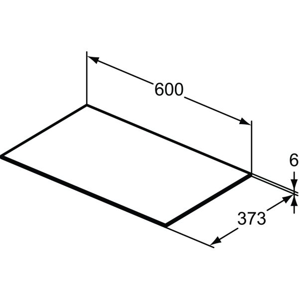 CONCA keramická vrchná doska 60x37 cm, T4344DH