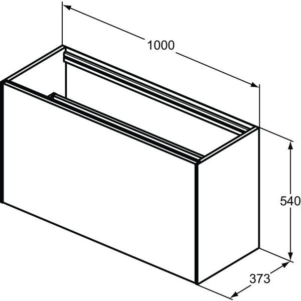 CONCA Umývadlová skrinka 100 cm bez hornej dosky, šírka 37 cm,  T3997Y2