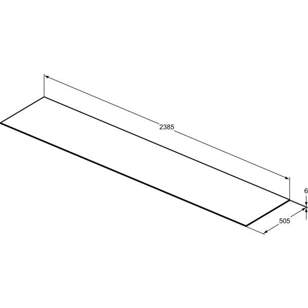 CONCA keramická vrchná doska 240x50 cm, T4343DG
