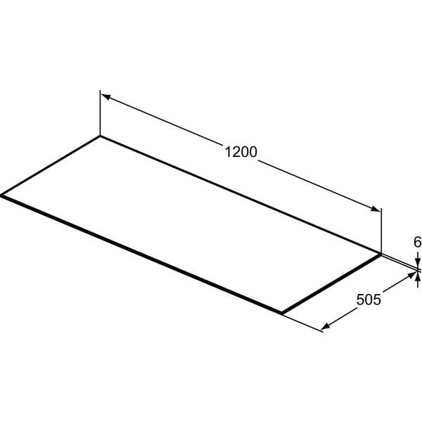 CONCA keramická vrchná doska 120x50 cm, T3972DI