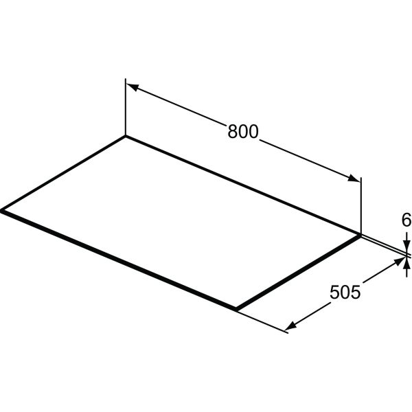 CONCA keramická vrchná doska 80x50 cm, T3970DG