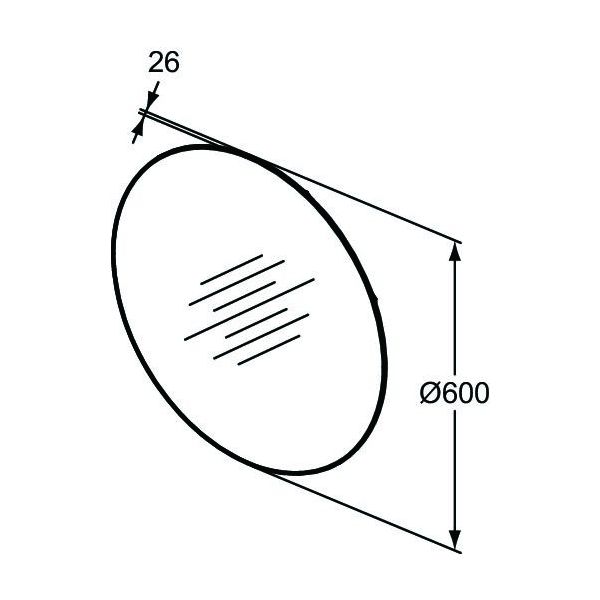 CONCA Kruhové zrkadlo Ø 60 cm s LED ambientným podsvietením, T3957BH
