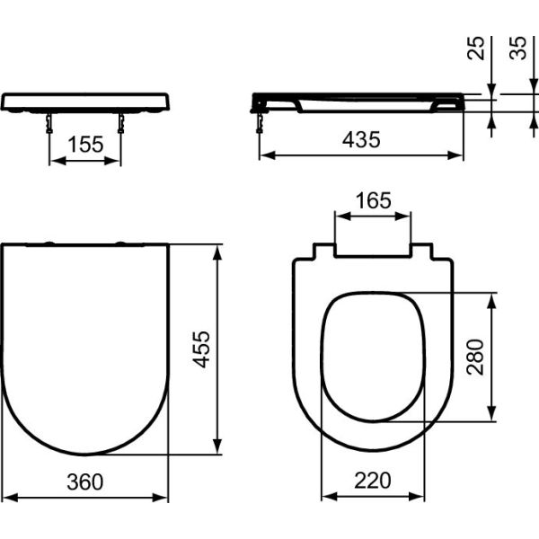 CONCA WC sedadlo wrapover, T3761V1