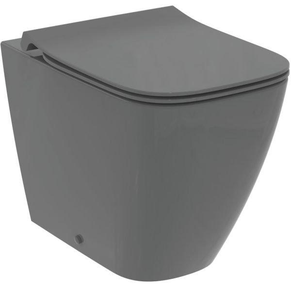 I.LIFE B WC stacionárne hranaté RIMLESS+, šedá lesklá, 54x36 cm, T461658