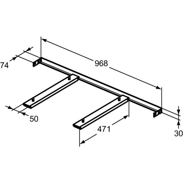 I.LIFE B Podpera pracovnej dosky100 cm, T539967