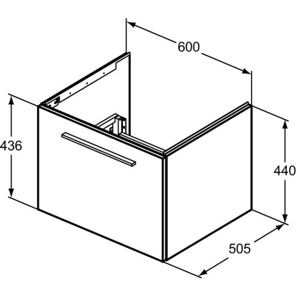 I.LIFE B Skrinka pod umývadlo 60 cm, farba matná béžová, T5269NH
