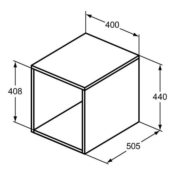 I.LIFE B bočná skrinka 40 cm 1x polica, farba matná béžová, T5268NH