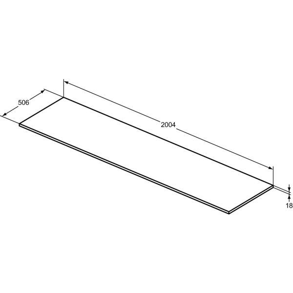 I.LIFE B Vrchná doska 200 cm, farba matná biela, T5287DU