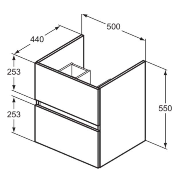 EUROVIT+ Skrinka pod umývadlo 50x44 cm, R0256Y9