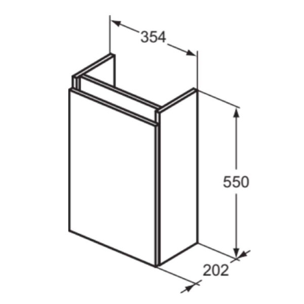 EUROVIT+ Skrinka pod umývadielko 35x20 cm, R0271Y9